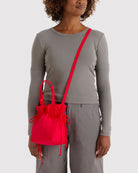BAGGU Nylon Drawstring Bag - Candy Apple Handbags - Sloane Boutique