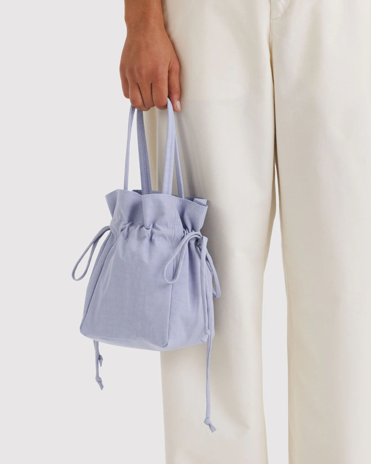 BAGGU Nylon Drawstring Bag - Mist Handbags - Sloane Boutique