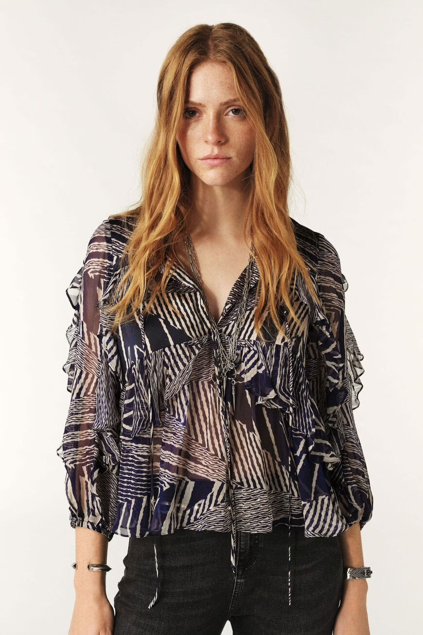 Bash Paris Angela Blouse - Blue Women's Tops - Sloane Boutique