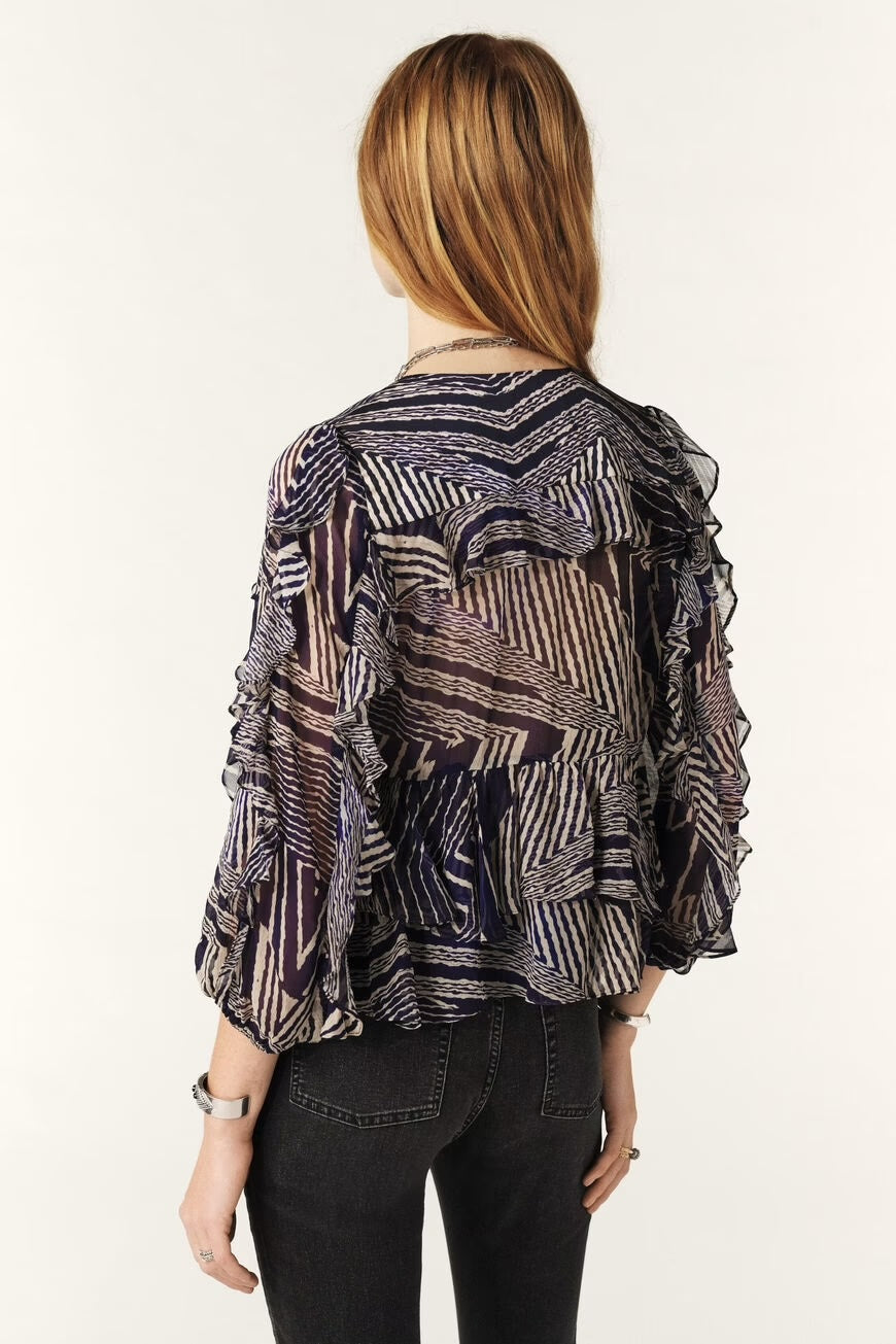 Bash Paris Angela Blouse - Blue Women's Tops - Sloane Boutique