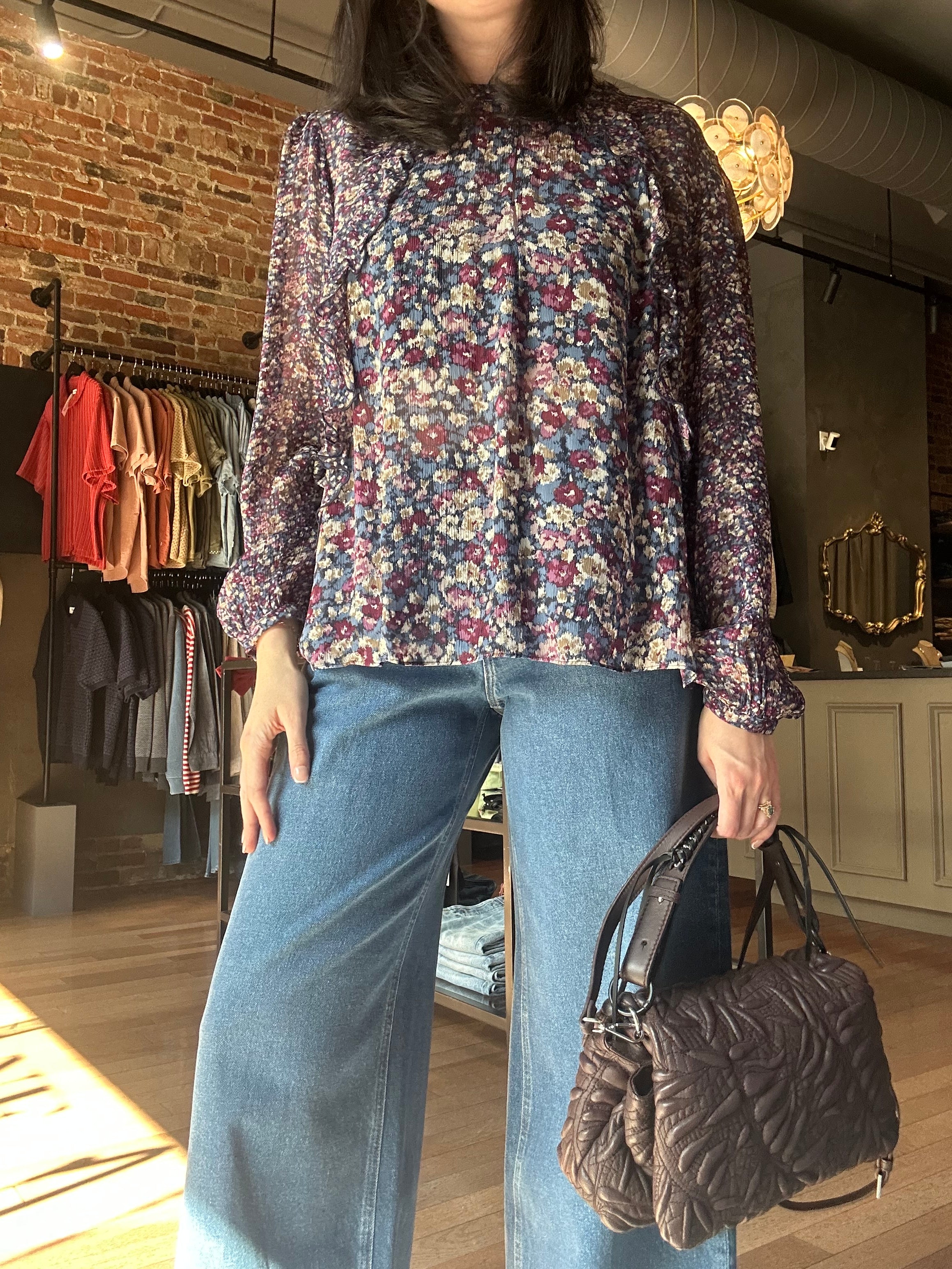 Bash Paris Kross Top - Blue Women's Tops - Sloane Boutique