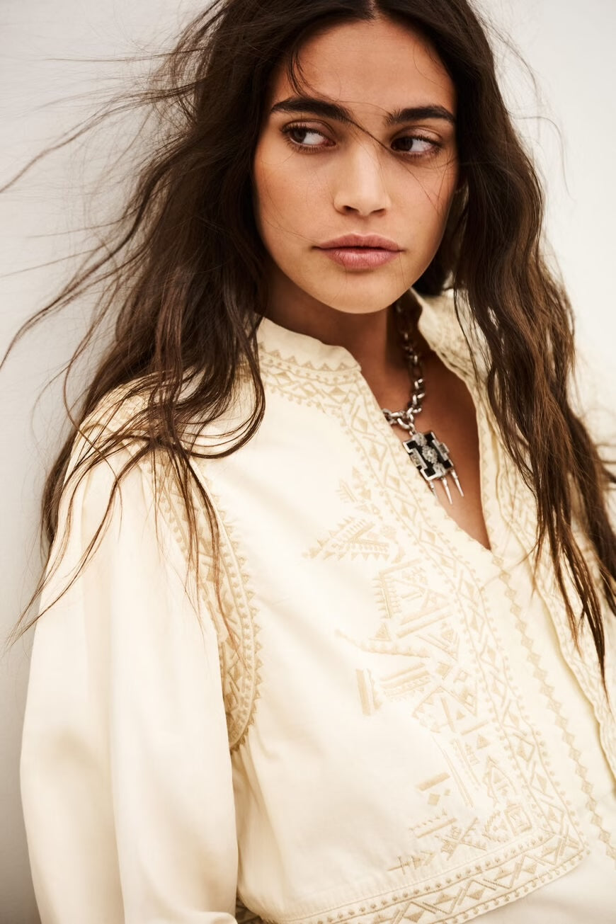 Bash Paris Laura Blouse - Ecru Women's Tops - Sloane Boutique