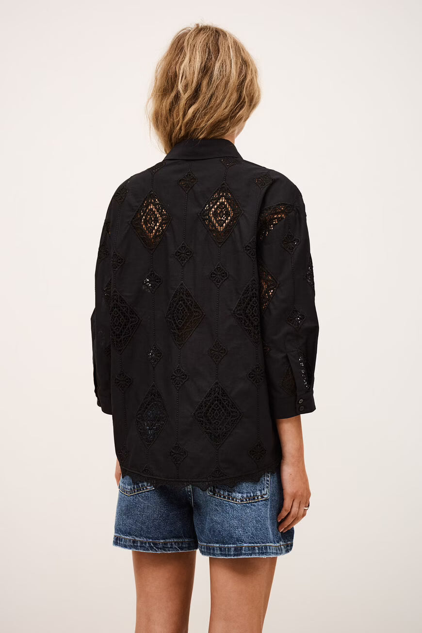 Bash Paris Muriel Shirt - Noir Women's Tops - Sloane Boutique