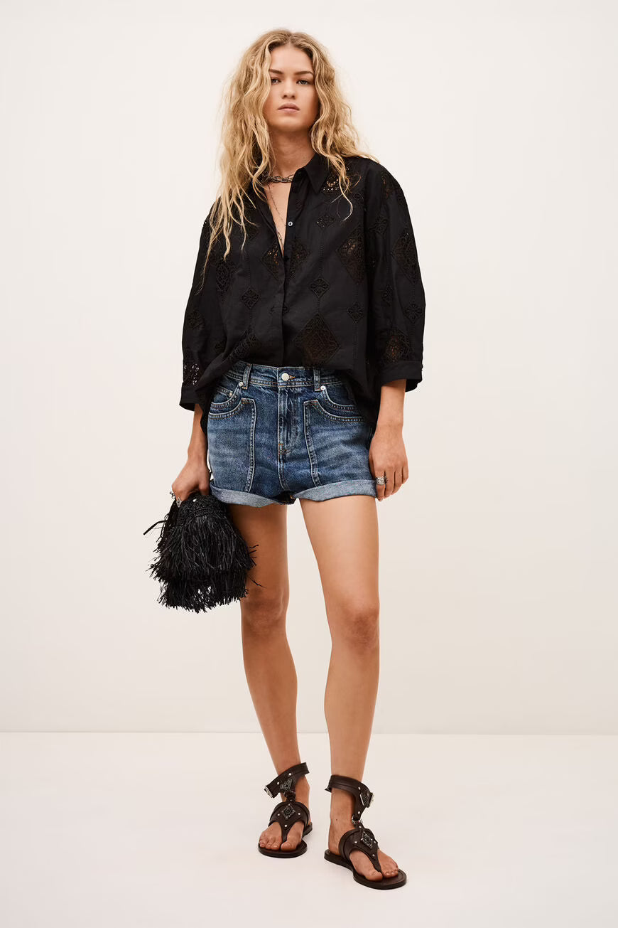 Bash Paris Muriel Shirt - Noir Women's Tops - Sloane Boutique