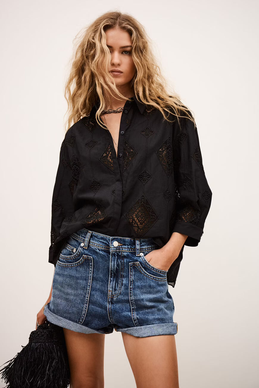 Bash Paris Muriel Shirt - Noir Women's Tops - Sloane Boutique