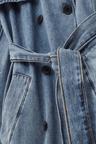 Bash Paris Tresca Denim Trench Coat - Mid Blue sale outerwear - Sloane Boutique