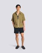 Bather Army Terry Tour Shirt - Olive Men's Tops - Sloane Boutique