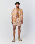 Bather Calypso Swirl Swim Trunk - Orange Men's Bottoms - Sloane Boutique