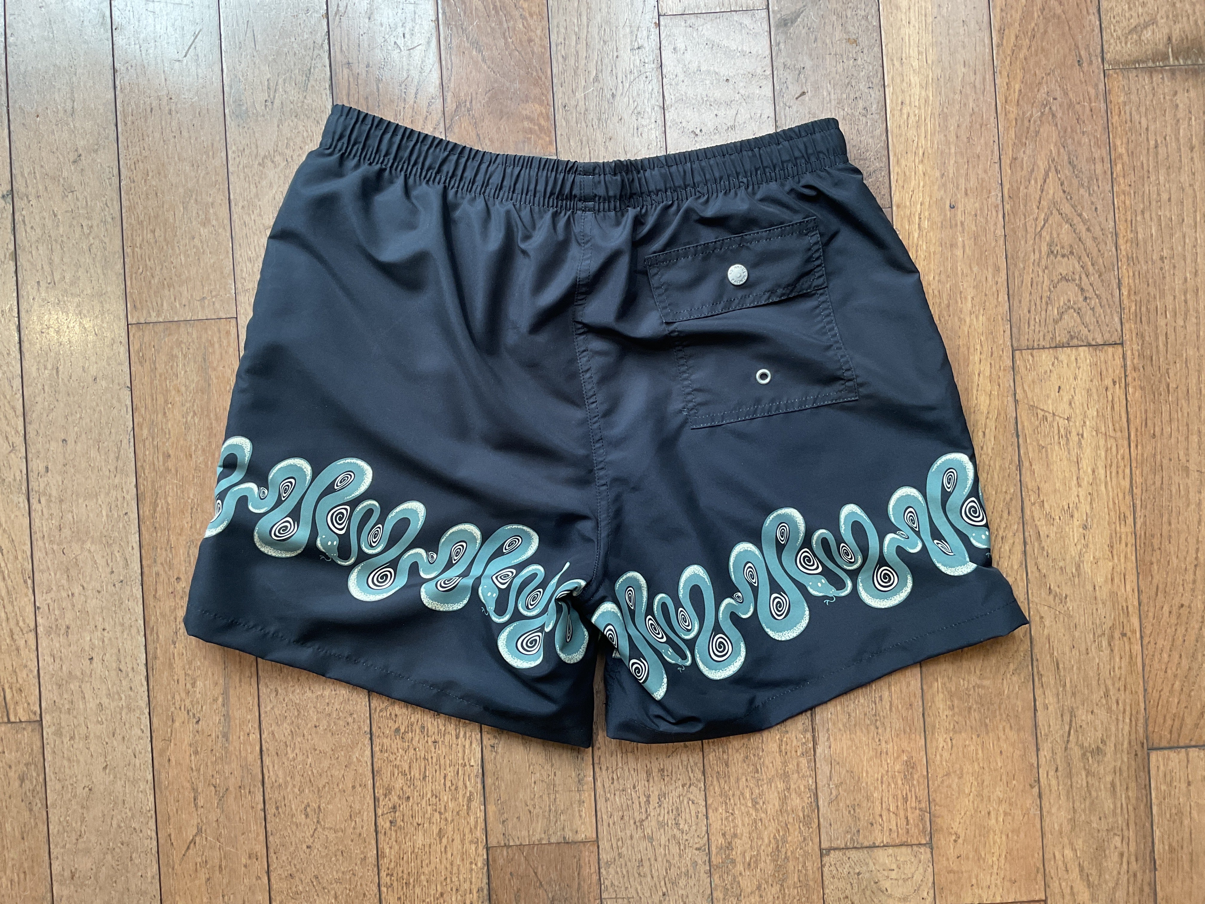 Bather Carbon Dizzy Boa Trunks - Black Men's Bottoms - Sloane Boutique