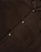 Bather Espresso Linen Camp Shirt - Brown Men's Tops - Sloane Boutique