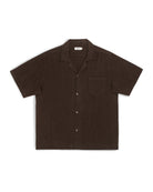 Bather Espresso Linen Camp Shirt - Brown Men's Tops - Sloane Boutique
