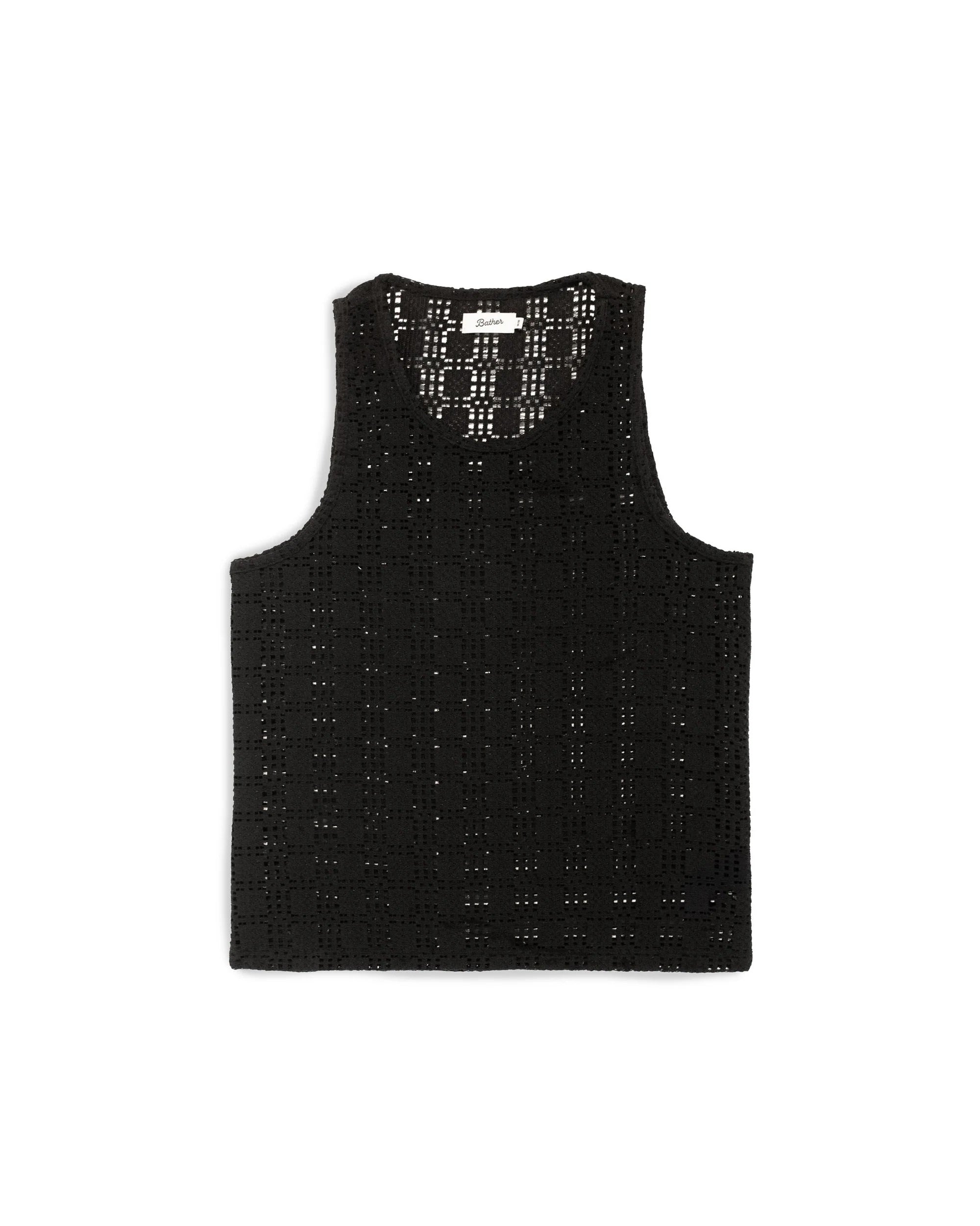 Bather Lattice Tank Top - Black Men's Tops - Sloane Boutique