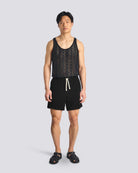 Bather Lattice Tank Top - Black Men's Tops - Sloane Boutique
