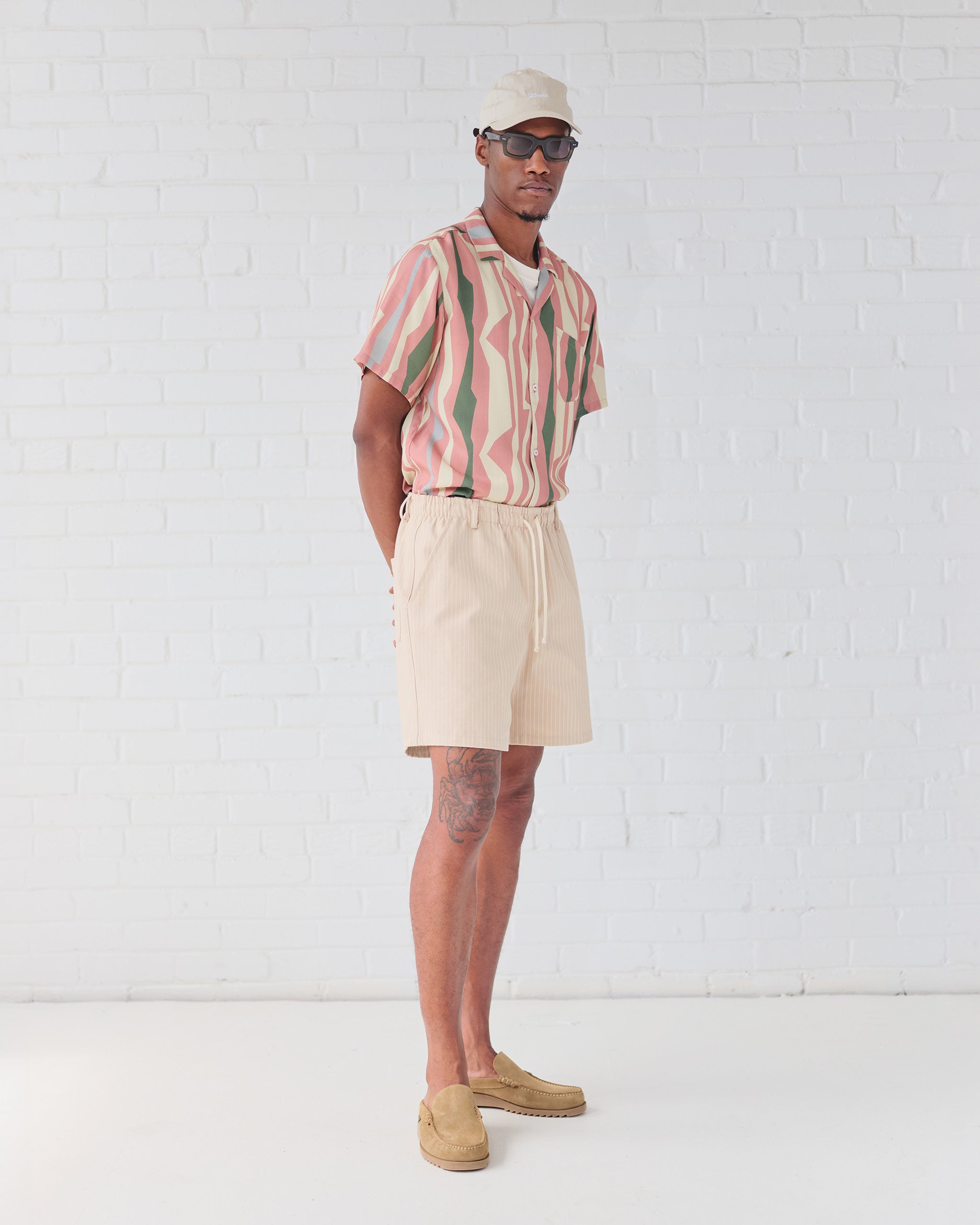 Bather Orchid Coastline Camp Shirt - Pink Men's Tops - Sloane Boutique