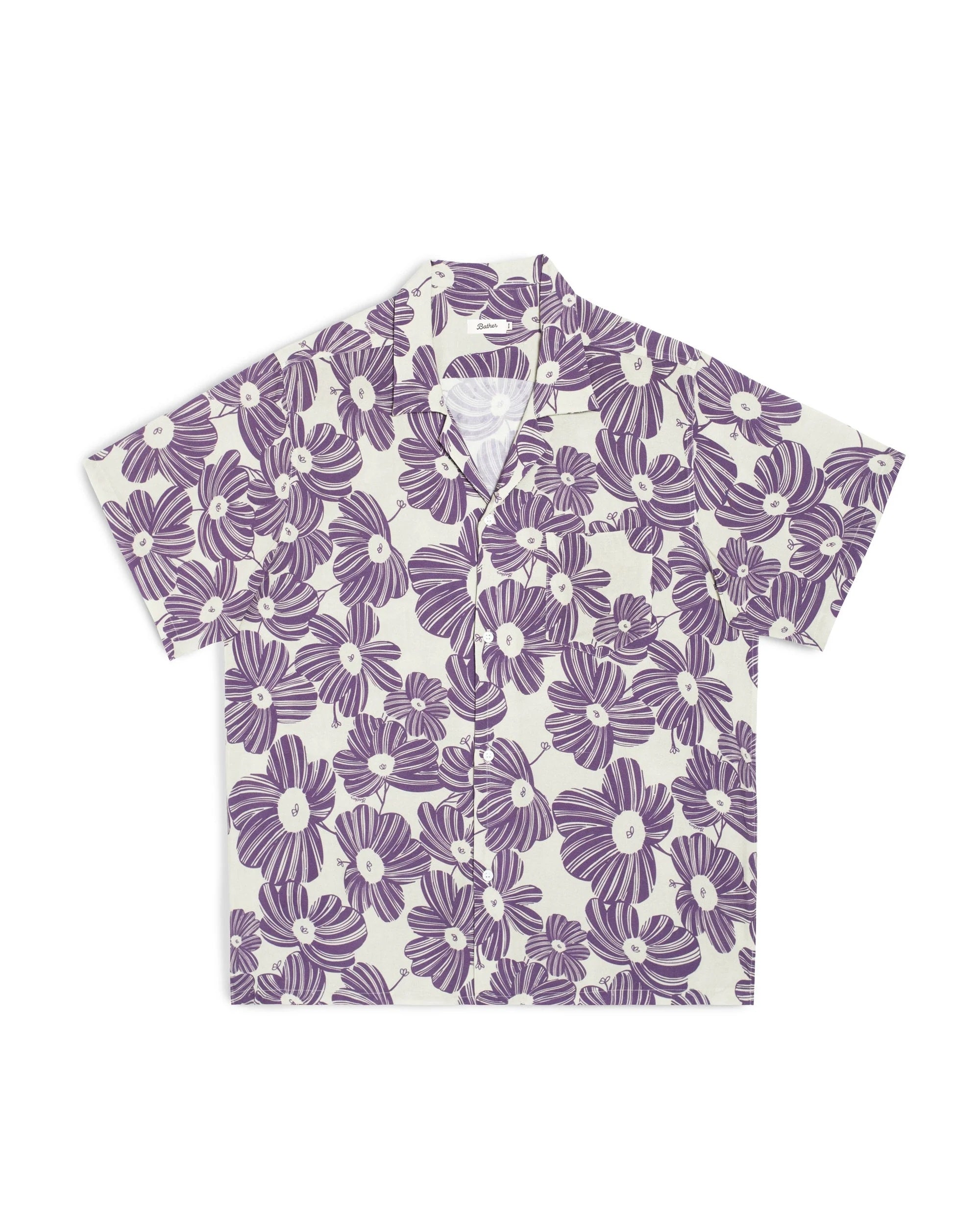 Bather Taro Breeze Camp Shirt - Purple Men's Tops - Sloane Boutique