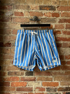 Bather Yellow & White Fine Stripe Trunk - Blue Men's Bottoms - Sloane Boutique