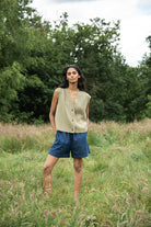 Beaumont Organic Aila Knitted Vest - Taupe sale outerwear - Sloane Boutique