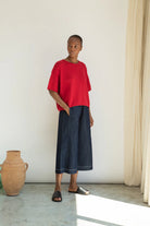 Beaumont Organic Alessia Knit Top - Scarlet Women's Tops - Sloane Boutique