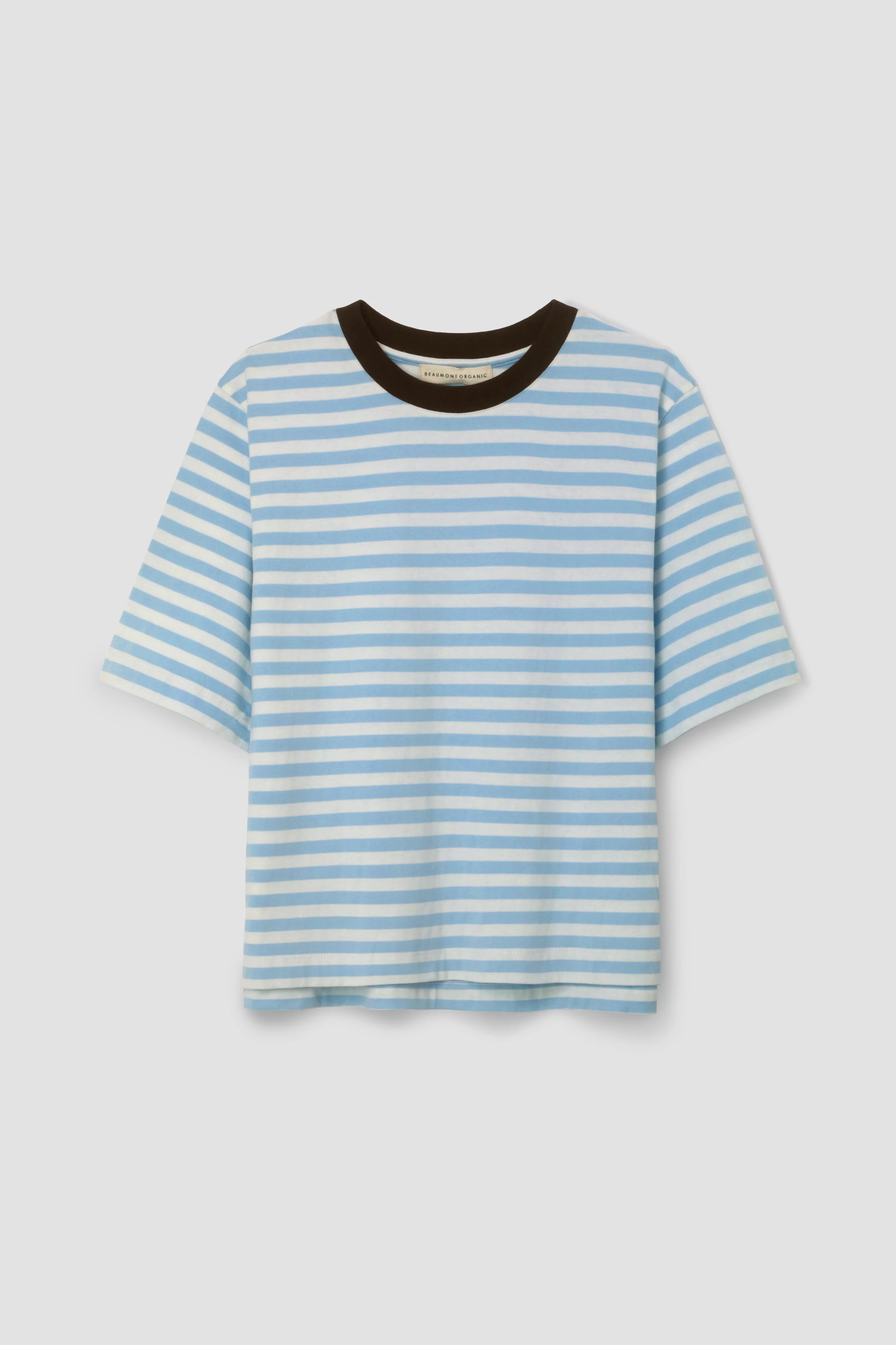 Beaumont Organic Bay-Sue Jersey Top - Pale Blue & White Stripe Women's Tops - Sloane Boutique