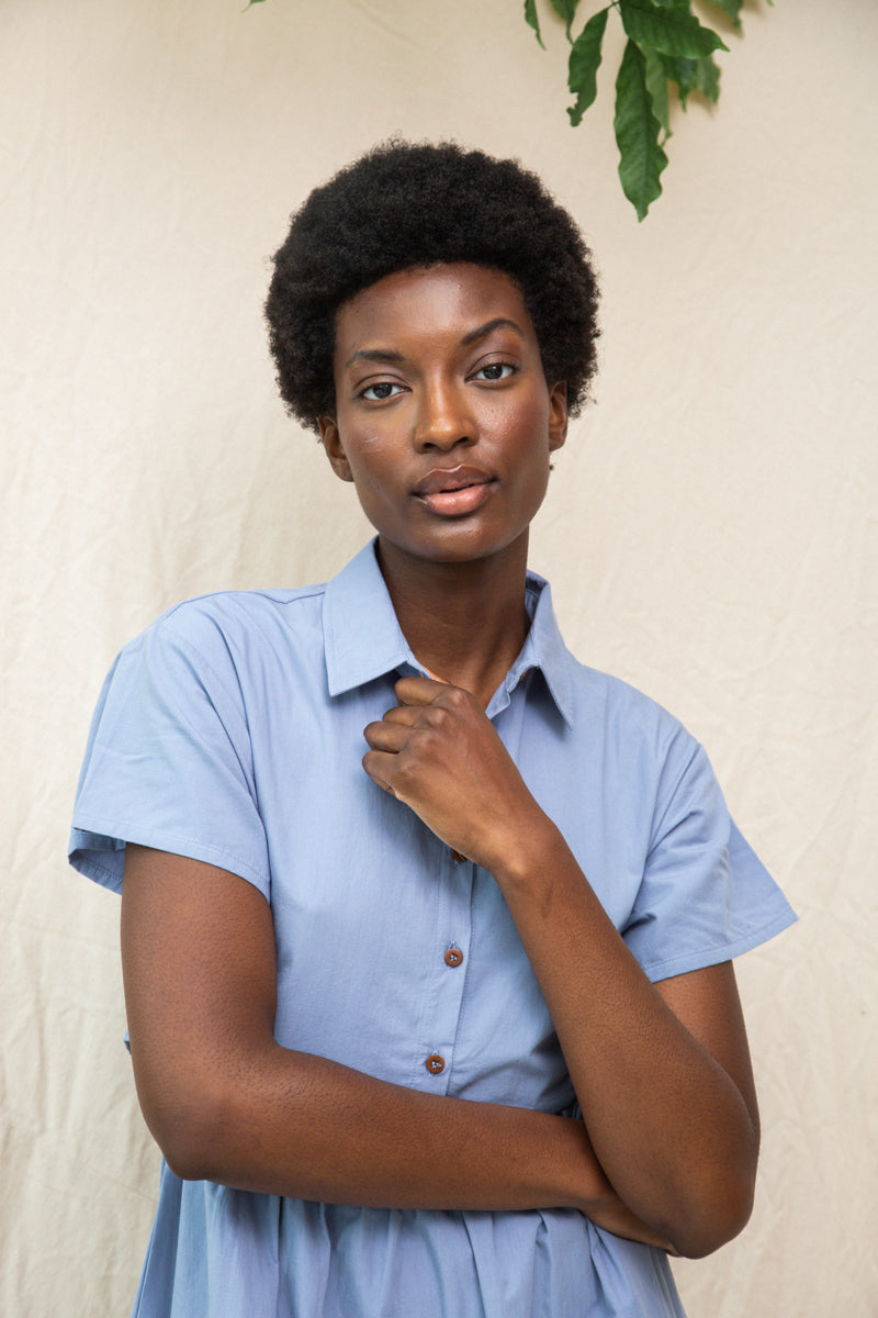 Beaumont Organic Bronwyn Dress - Washed Blue sale dresses - Sloane Boutique