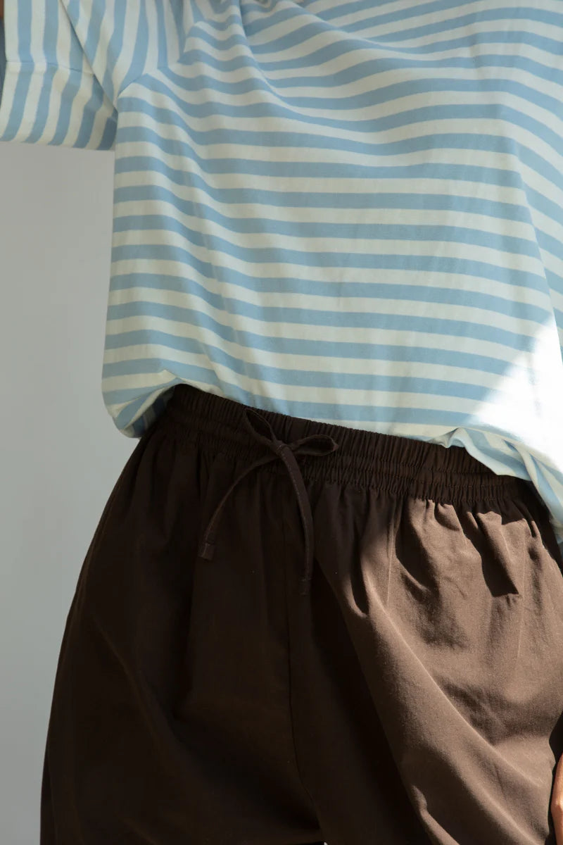 Beaumont Organic Cedar Poplin Trouser - Cacao Women's Bottoms - Sloane Boutique