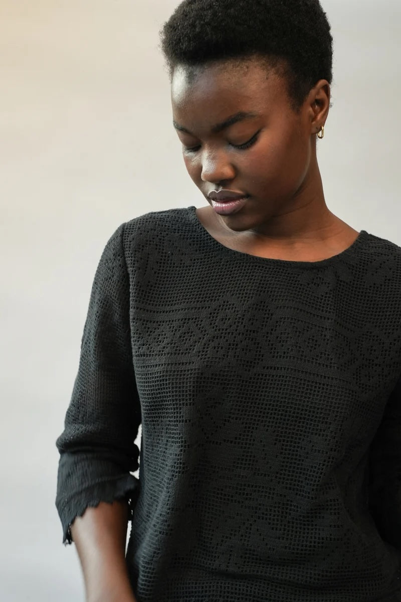 Beaumont Organic Daisy Fay Top - Black Women's Tops - Sloane Boutique