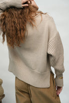 Beaumont Organic Emmy Sweater - Beige Women's Tops - Sloane Boutique