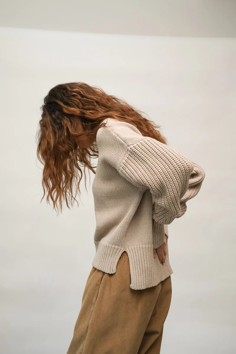 Beaumont Organic Emmy Sweater - Beige Women's Tops - Sloane Boutique