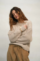 Beaumont Organic Emmy Sweater - Beige Women's Tops - Sloane Boutique