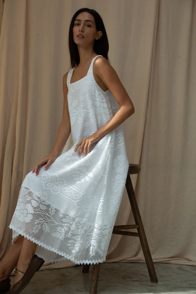 Beaumont Organic Freya-Fay Dress - White Dresses - Sloane Boutique
