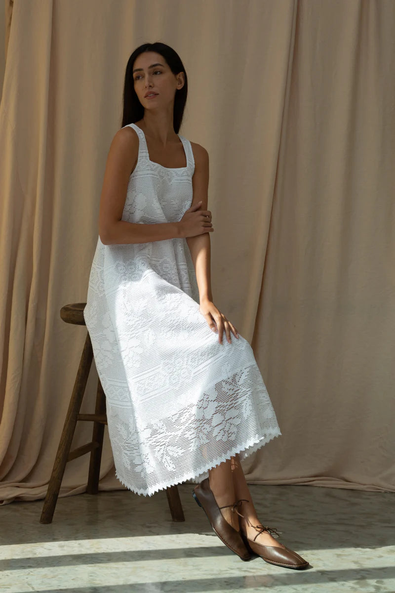 Beaumont Organic Freya-Fay Dress - White Dresses - Sloane Boutique