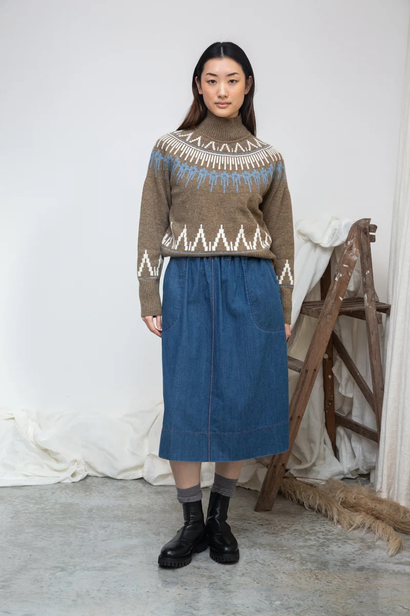 Beaumont Organic Hawthorne Sweater - Taupe Marl Women's Tops - Sloane Boutique