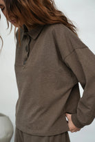 Beaumont Organic Holly Top - Brown Marl Women's Tops - Sloane Boutique