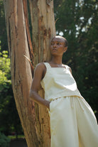 Beaumont Organic Jess-Leigh Denim Vest Top - Ecru Women's Tops - Sloane Boutique