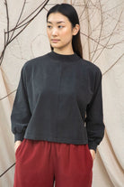 Beaumont Organic Maiya Organic Cotton Felpe Sweatshirt - Charcoal Stonewash Women's Tops - Sloane Boutique