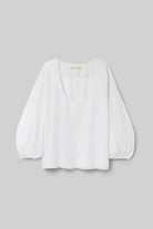 Beaumont Organic Renee Poplin Top - White Women's Tops - Sloane Boutique