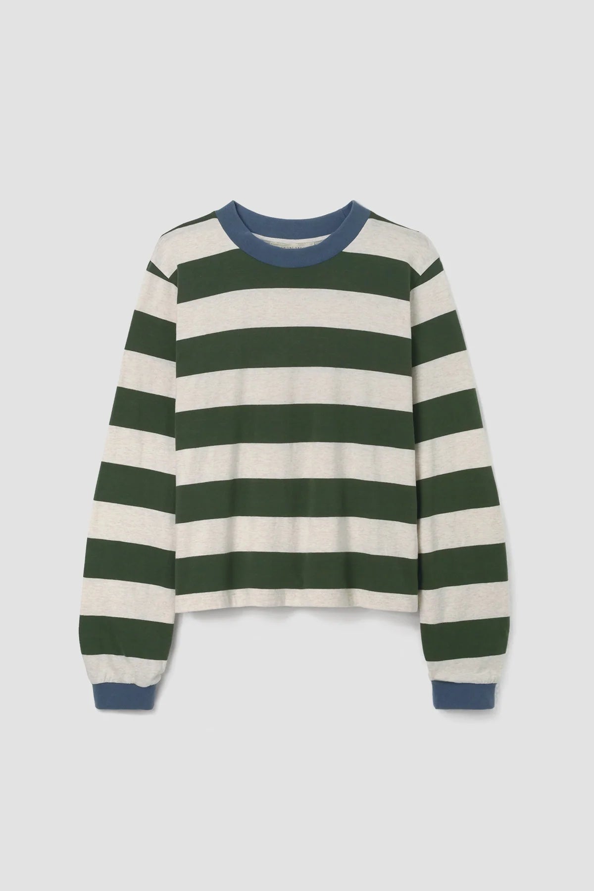 Beaumont Organic Sierra-Sue Jersey Top - Olive and Ecru Marl Stripe Women's Tops - Sloane Boutique