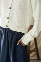 Beaumont Organic Sugi Knit Cardigan - Off White Women's Tops - Sloane Boutique