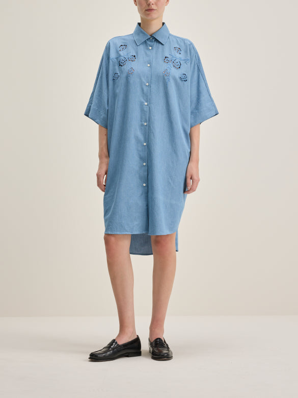 Bellerose Cheyenne Shirt Dress - Chambray Dresses - Sloane Boutique