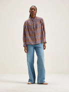 Bellerose Claudia Blouse - Brown Check Women's Tops - Sloane Boutique