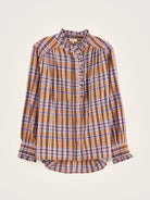 Bellerose Claudia Blouse - Brown Check Women's Tops - Sloane Boutique