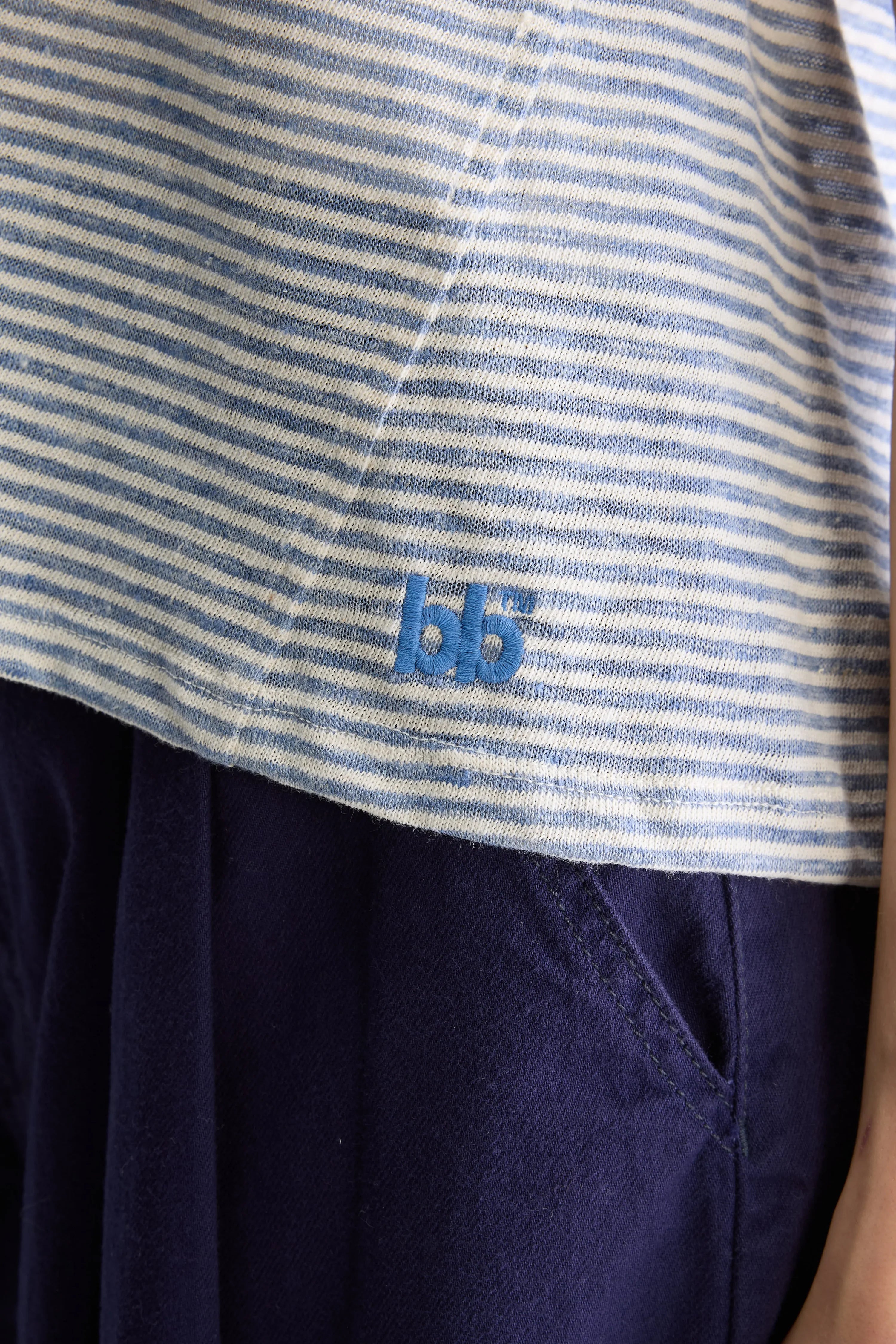 Bellerose Vlyn Crewneck Tee - Sky Women's Tops - Sloane Boutique