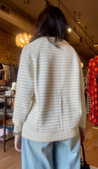 Callahan Beth Cardigan - Creme Stripe Women's Tops - Sloane Boutique