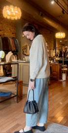 Callahan Beth Cardigan - Creme Stripe Women's Tops - Sloane Boutique