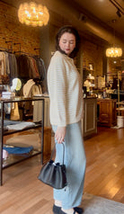 Callahan Beth Cardigan - Creme Stripe Women's Tops - Sloane Boutique