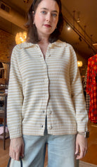 Callahan Beth Cardigan - Creme Stripe Women's Tops - Sloane Boutique
