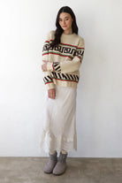 Callahan Heather Pullover - Cream Women's Tops - Sloane Boutique