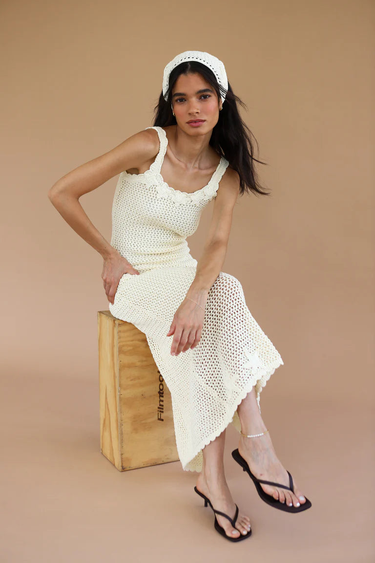 Callahan Knitwear Patrick Maxi - Creme Dresses - Sloane Boutique
