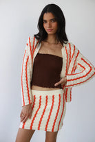 Callahan Knitwear Sienna Crochet Button Down - Poppy Women's Tops - Sloane Boutique