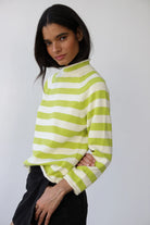 Callahan Knitwear The Mock Neck - Sour Melon Women's Tops - Sloane Boutique